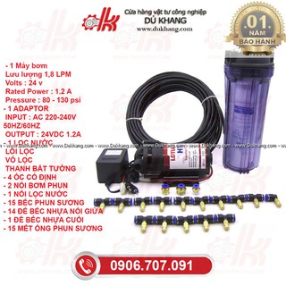 Bơm phun sương 15 béc nhựa