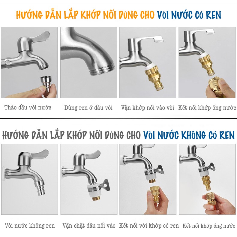 Bộ vòi rửa xe tăng áp, vòi tưới cây LIONKING CURE