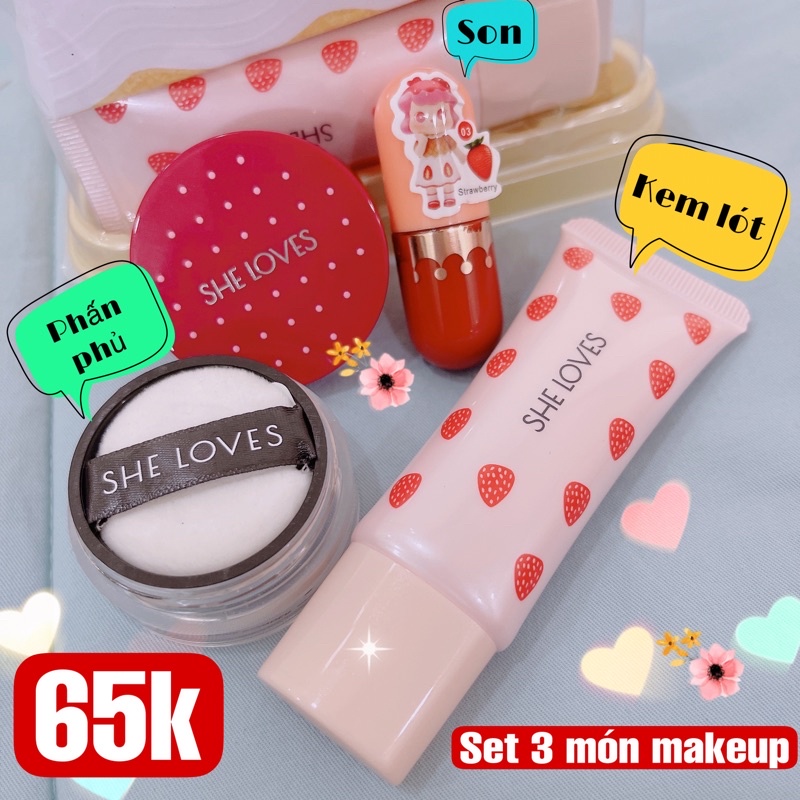 Set trang điểm 3 món