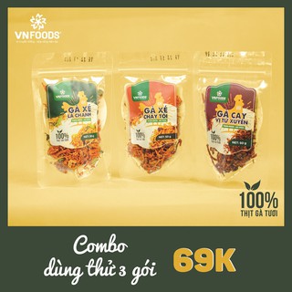 Combo Khô gà 3 vị dùng thử - 50g