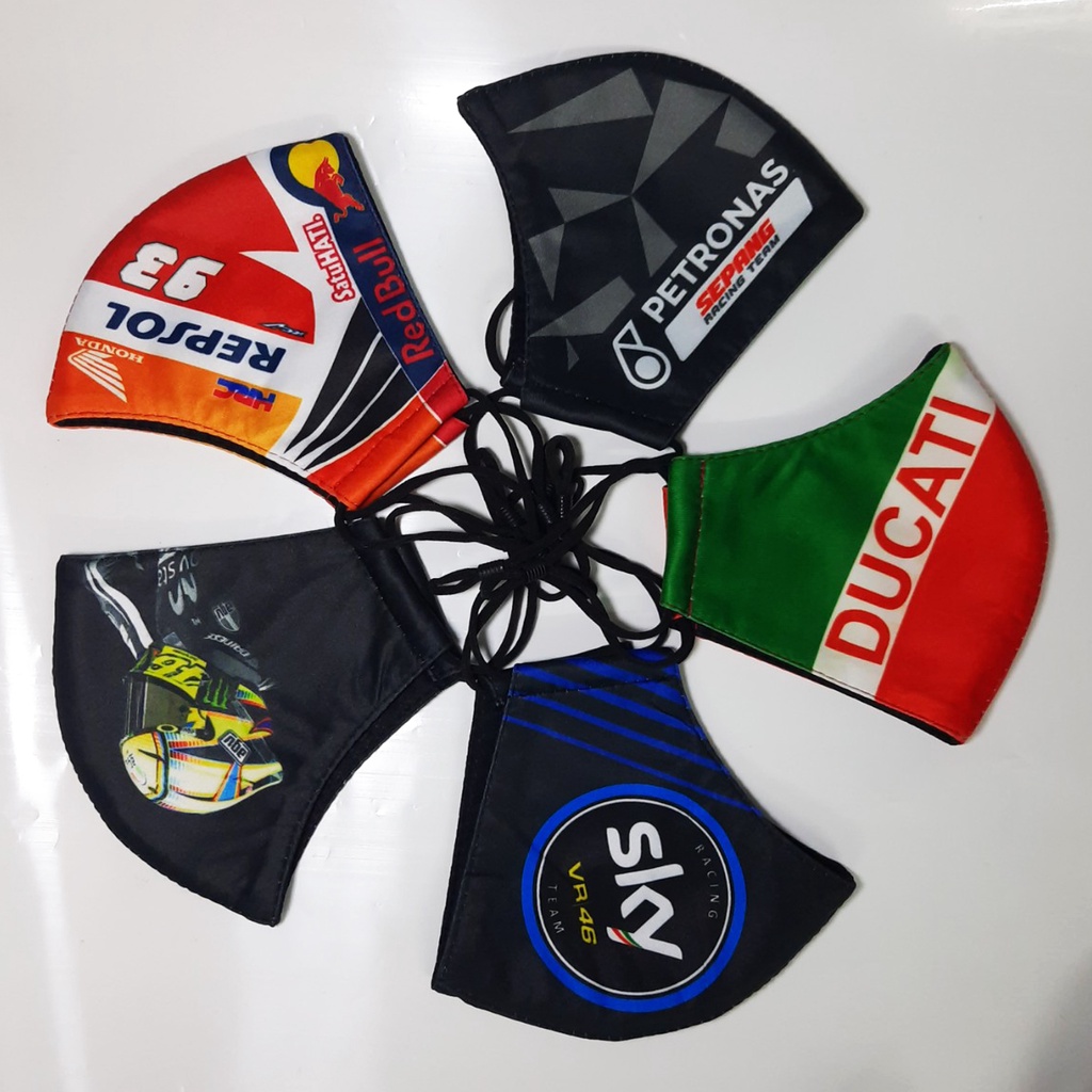 KHẨU TRANG 3D XE ĐUA MOTO GP FORM NAM NỮ - 4 LỚP BẢO VỆ " KHÁNG GIỌT BẮN - SIÊU KHÁNG KHUẨN " Made in Thailand