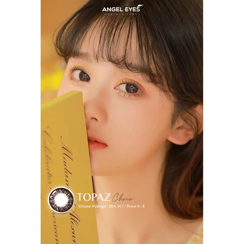 Kính áp tròng Angel Eyes - Topaz Choco - Silicone - Độ cận 0-8 | Shopee  Việt Nam