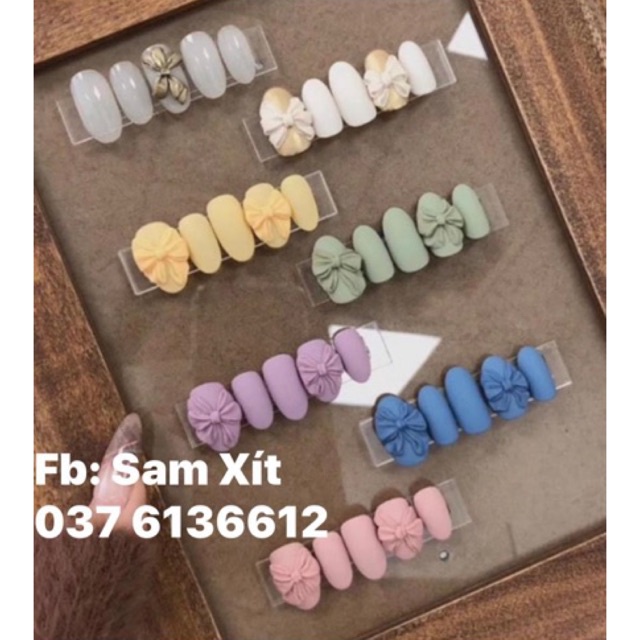Khuôn nơ silicon dẻo dùng trang trí móng nail