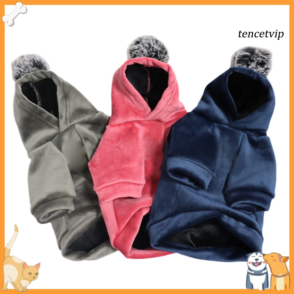 Áo Hoodie Màu Sắc Trơn Thời Trang Mùa Đông Cho Thú Cưng