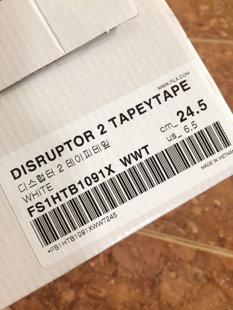 Giày FILA Disruptor 2 Tape, giày
Fila real size 39 authentic