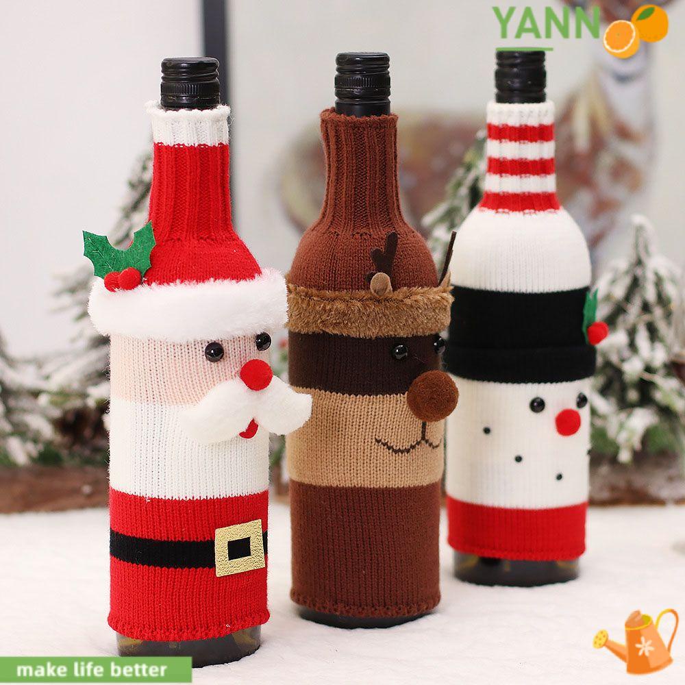 Vỏ Bọc Chai Rượu Dệt Kim Chủ Đề Giáng Sinh Năm Mới / Giáng Sinh