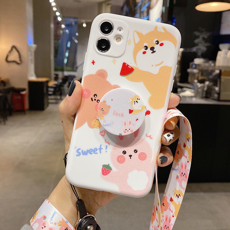 Ốp điện thoại Wss8 silicon có giá đỡ cho IPhone 6 6splus 12 12 promax 7 8 Plus SE X XS XR XS MAX 11 11 pro 11 promax
