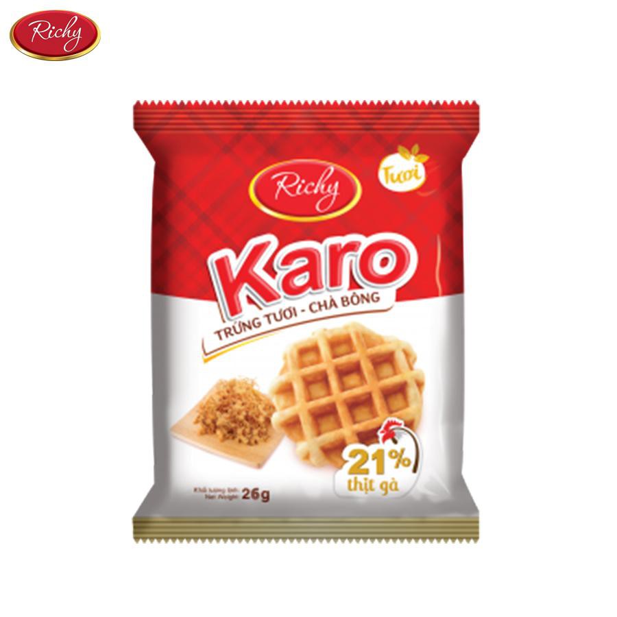 Bịch 24 chiếc Bánh tươi Richy KARO (26g/chiếc)