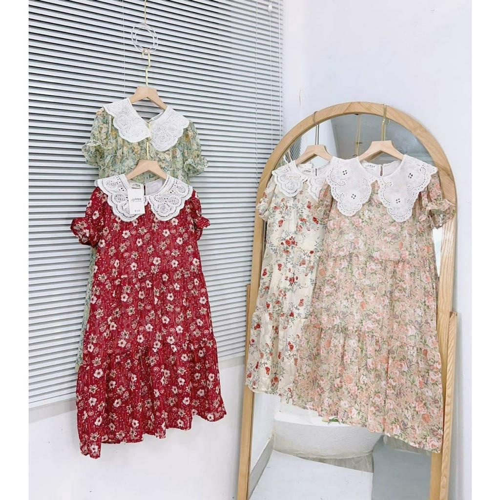 Đầm Bầu Váy Bầu Chất Voan Hoa Nhí Cổ Sen Dễ Thương Lịch Sự Đi Làm Đi Chơi Xinh Xắn HD2944 Honey Mommy