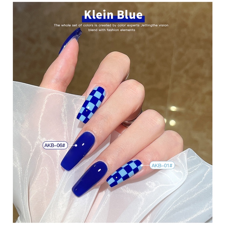Sơn móng tay, sơn gel nail As mã AKB xanh biển, da trời, xanh đen chai đỏ chai 15ml chính hãng-ĐỒ NAIL VIỆT