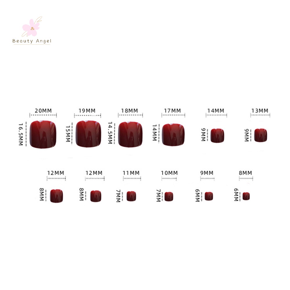 Bộ 24 Móng Tay Giả Đính Đá Sáng Bóng Toàn Diện Cho Nữ