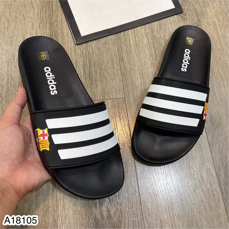 Dép quai ngang 3 sọc adidas mới nhất_Dép unisex dáng thể thao_Dép lê nam cao cấp nhất 2021