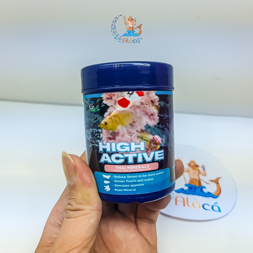 Khoáng chất High Active giúp tăng khả năng hấp thụ thức ăn cho cá rồng lọ 100g