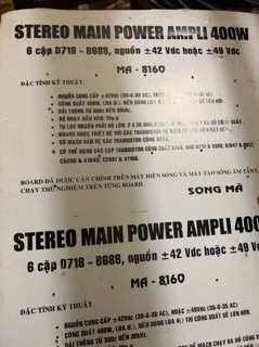 Mạch công suất Ampli 400W