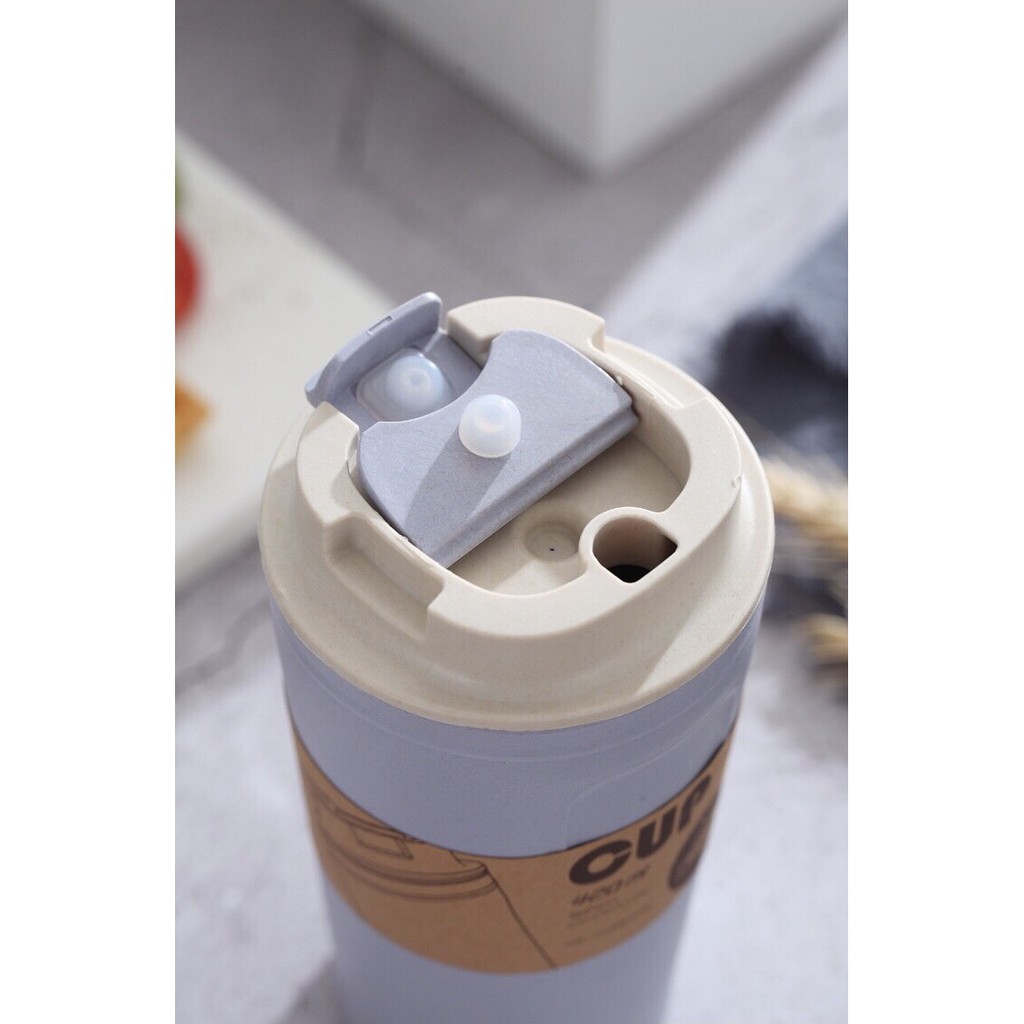 Ly giữ nhiệt lúa mạch kèm quai xách cao cấp dung tích 420ml