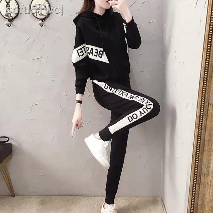 ✥Bộ đồ áo len nữ mùa xuân và thu đông phiên bản Hàn Quốc 2020 xu hướng thời trang mới sinh viên thể thao và giải trí Bộ