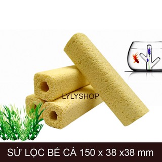 4 Thanh Sứ Lọc Bể Cá cao cấp, vật liệu lọc, trang trí bể cá, hồ cá