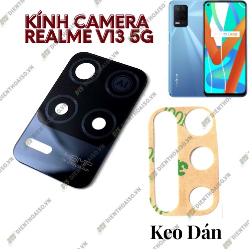 Mặt kính camera realme v13 5g có sẵn keo dán