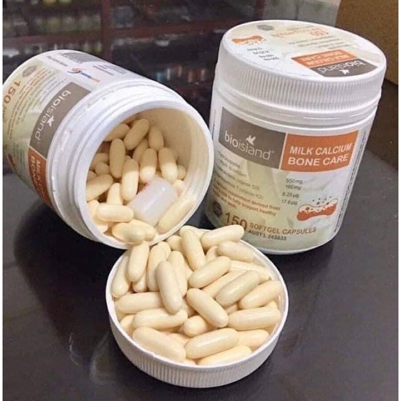 Canxi sữa dạng viên nang MILK CALCIUM BONE CARE BIOISLAND 150 viên