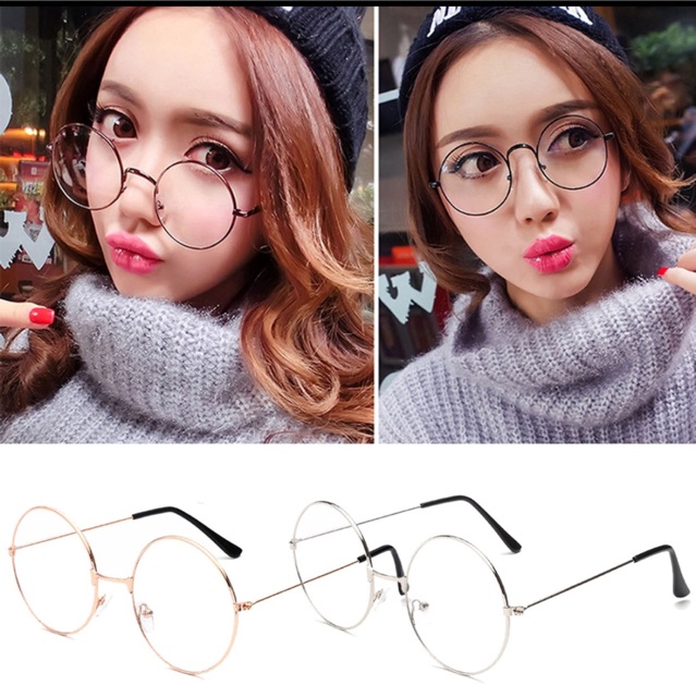 mắt kính teen nobita tròn 2022 gọng kính tròn Vintage tiktok GT02
