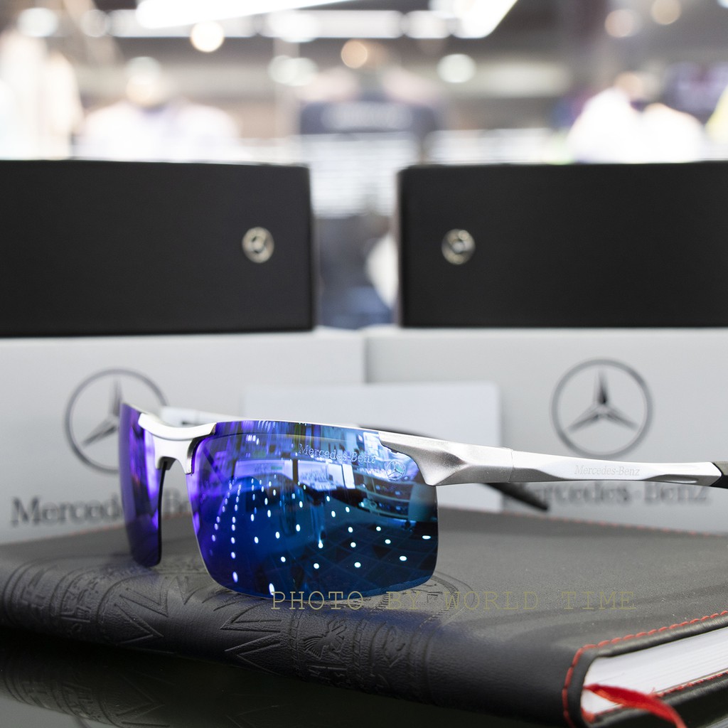 Kính mát nam  gọng nhôm tròng Polarized chống tia UV hộp kính + khăn lau kinh + thẻ bảo hành 12 tháng | BigBuy360 - bigbuy360.vn