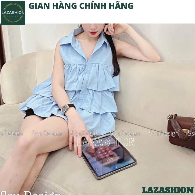 Áo sơ mi nhiều tầng kiểu dáng hàn quốc ulzzang tiểu thư bánh bèo dễ thương, áo kiểu nữ - LAZASHION