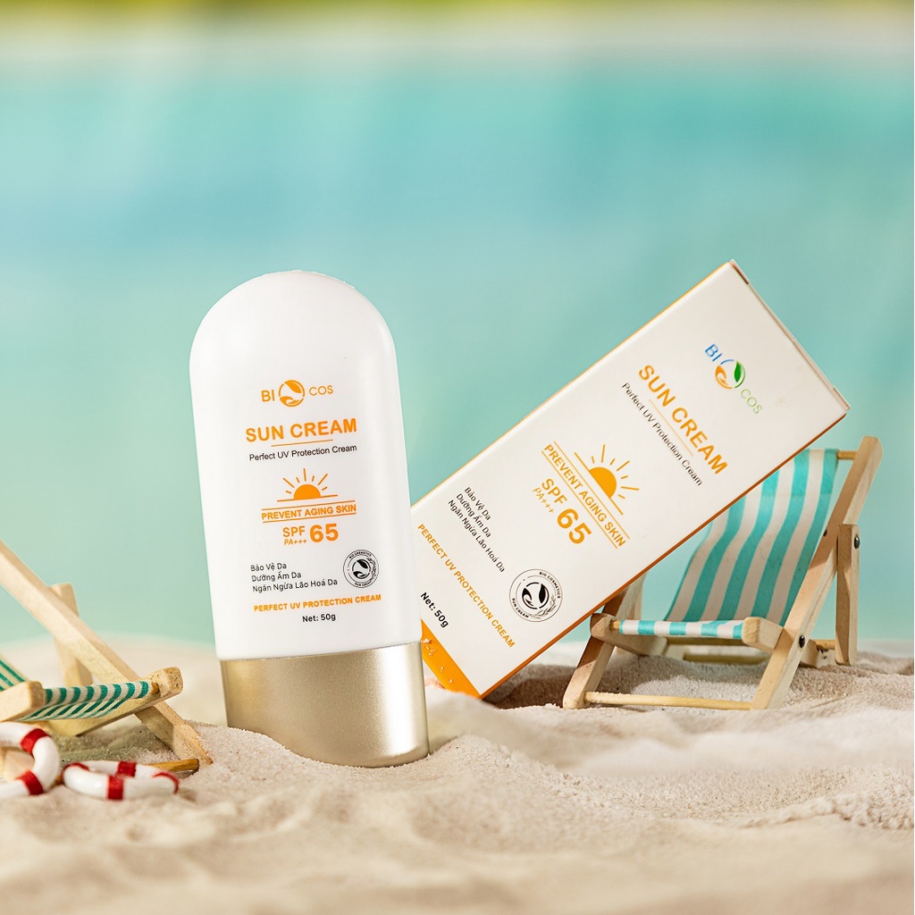 Kem Chống Nắng BIOCOS Sun Cream SPF65+++ (50g mẫu mới 2022)