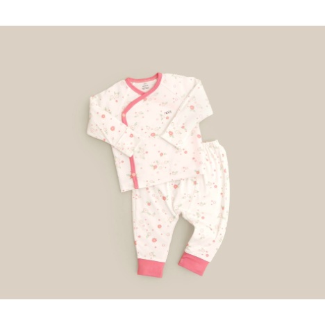 Bộ cài lệch NOUS pink daisy NB