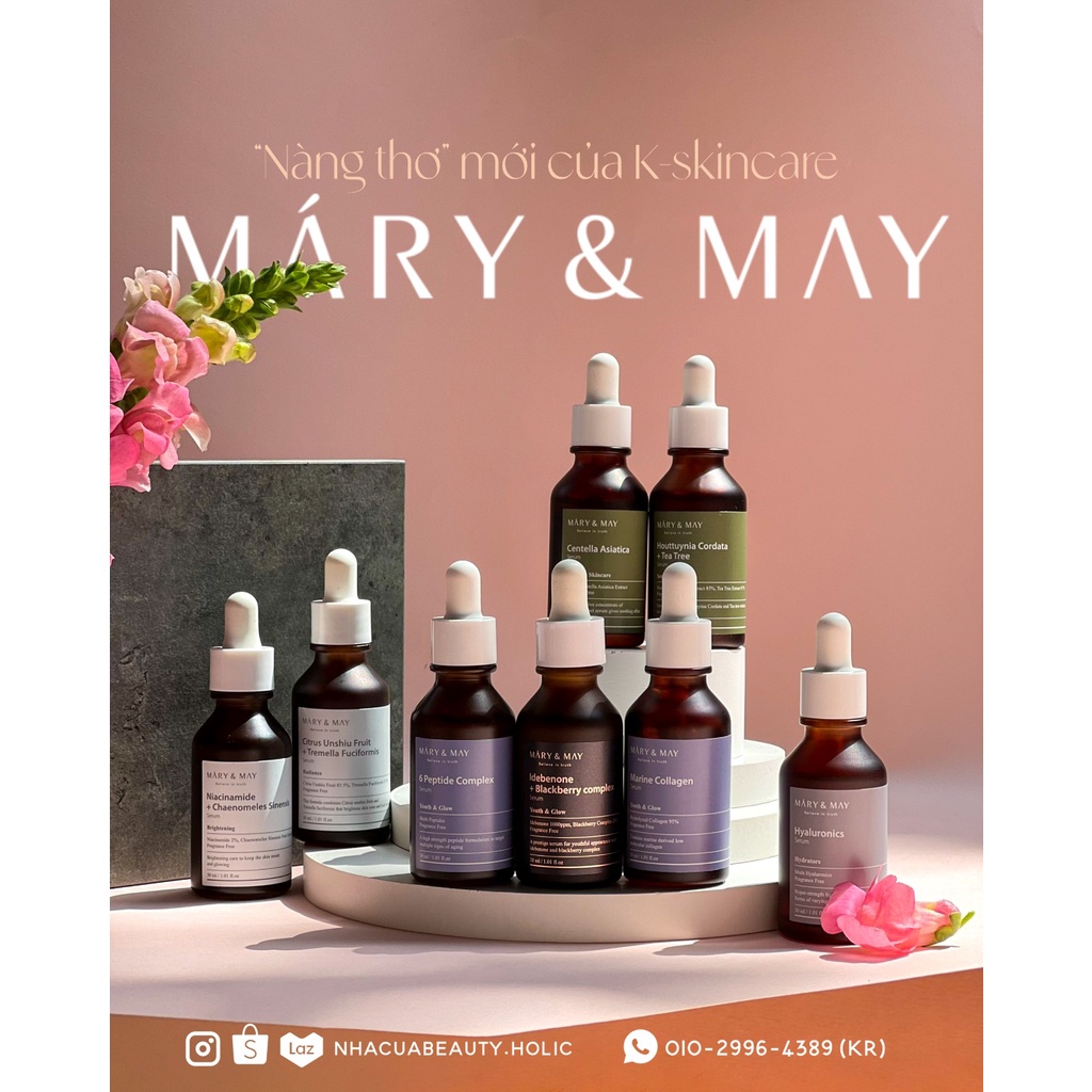 Trọn bộ serum dưỡng chuyên sâu MARY&amp;MAY