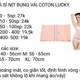 Gen nịt bụng định hình eo thon 100% cotton