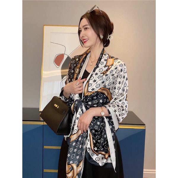 Khăn choàng cổ lụa du lịch biển cao cấp size 90x180cm