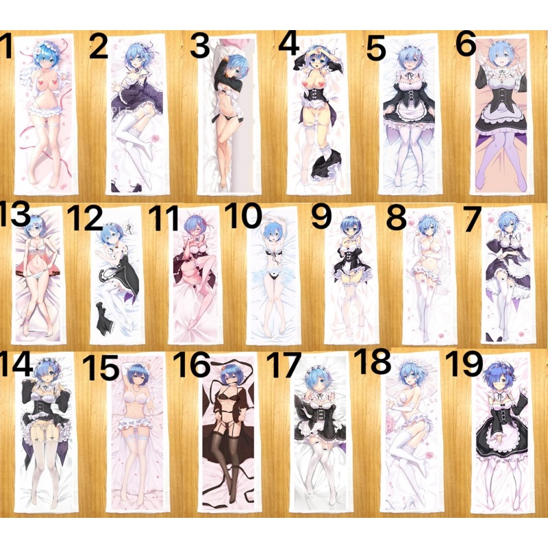 Gối ngủ Rem dài 40cm x 1m nhiều mẫu chọn/gối ôm anime Ramrem