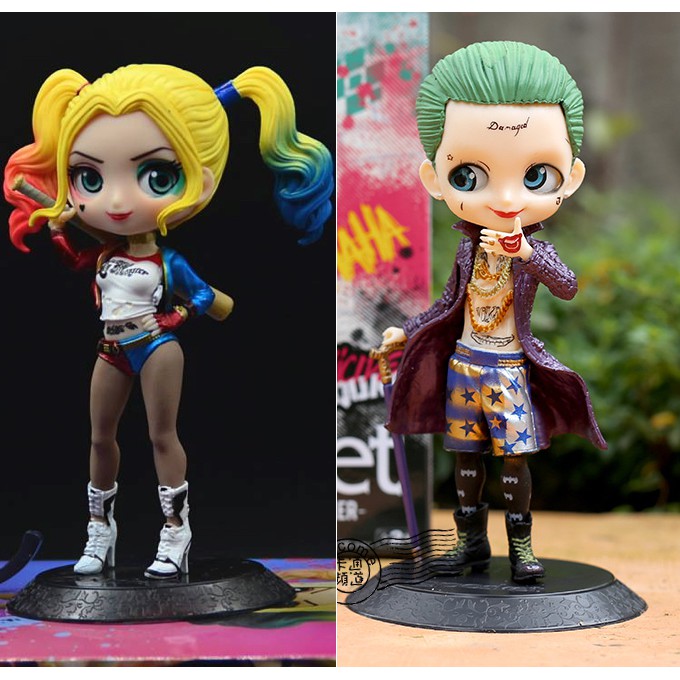 Mô hình Joker và Harley Quinn chibi cosbaby cute cao 14cm