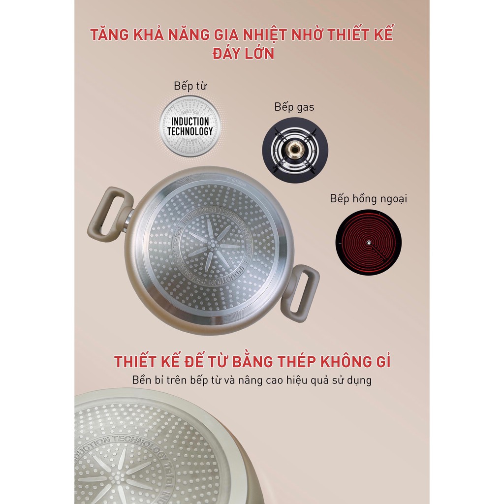 [Mã LIFEHL25 giảm 10% đơn 350K] Nồi chống dính Tefal Sensations 18cm