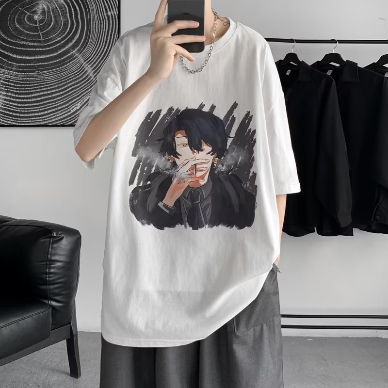 Áo Thun Tay Ngắn Dáng Rộng In Chữ Phong Cách Hip Hop Thời Trang Mùa Hè Cho Nam Và Nữ size M-8XL