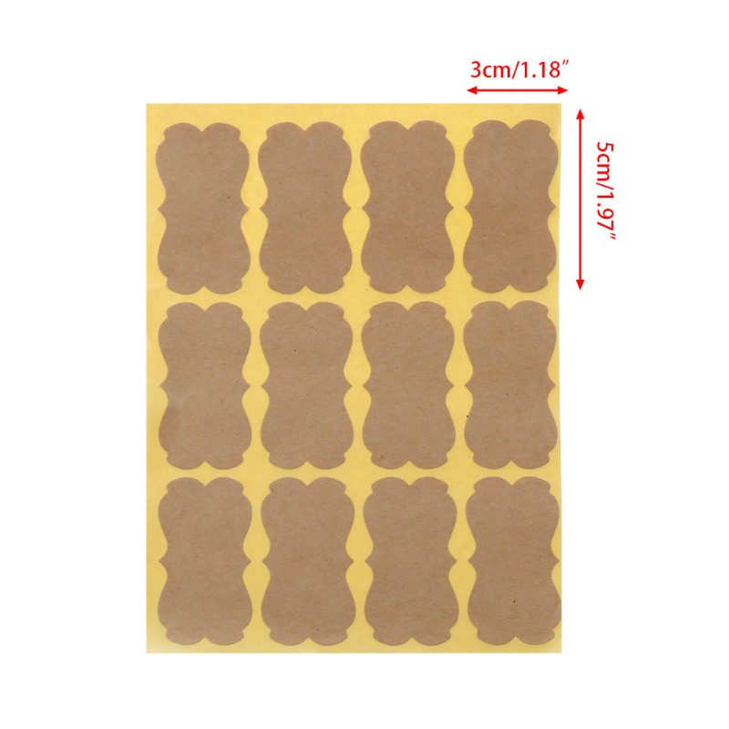 ❤❤ Vintage Blank Kraft Label Handmade Sealing Sticker For Gift Packaging