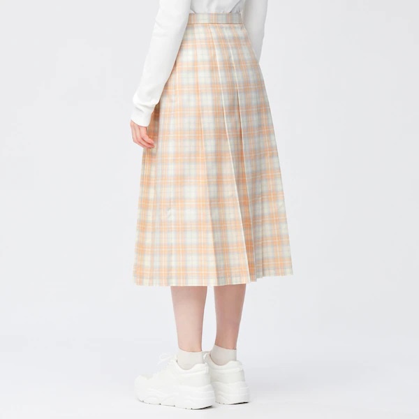 Chân váy caro xếp ly to bản - Chân váy nữ GU Nhật - Mã 340285