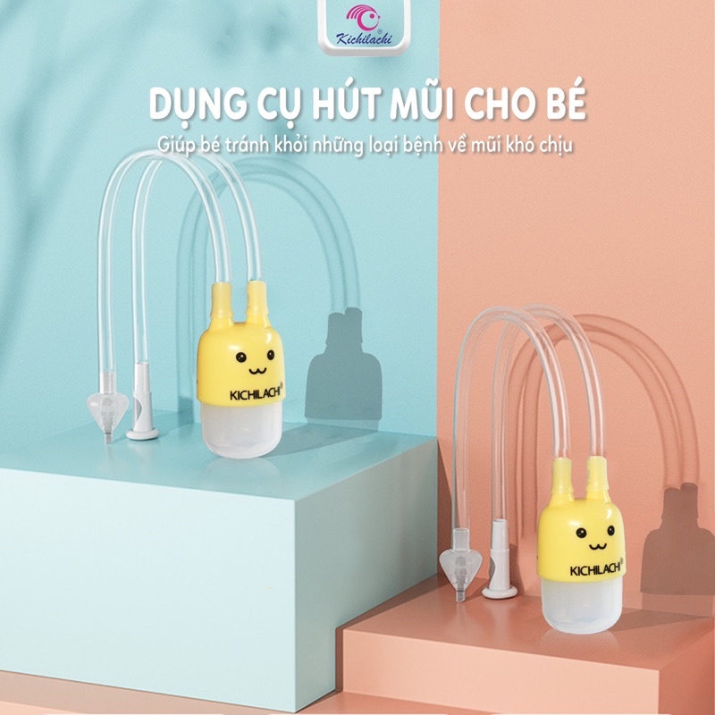 Dụng cụ hút mũi cho bé, dụng cụ hút mũi Kichilachi vệ sinh mũi sạch sẽ không gây đau cho bé-ShopMeKhoai