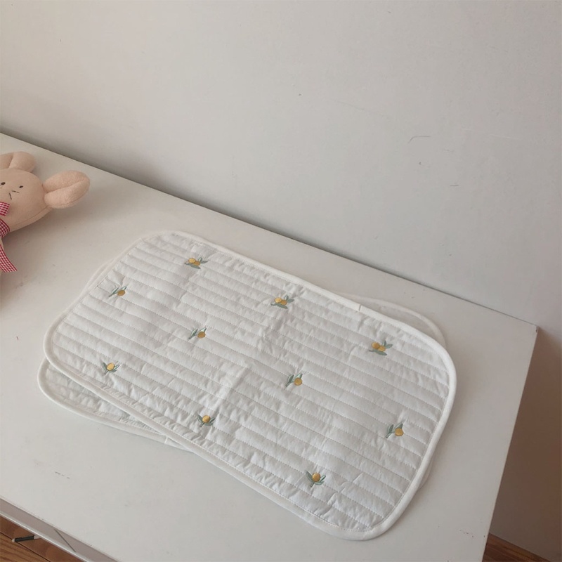 Gối Ngủ Vải Cotton Mềm Mại Thoáng Khí Thêu Họa Tiết Dễ Thương Cho Bé Sơ Sinh