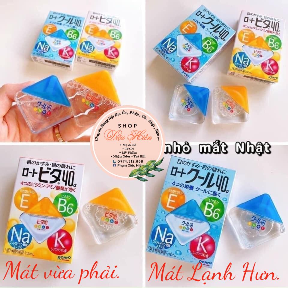 Nước Nhỏ Mắt Rohto Vita 40 Nhật Bản 12ml - Rohto nhật bản Vitamin 40