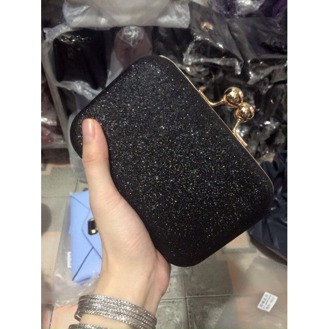 FREESHIP 50K_[HCM] Ví CLUTCH nữ kim tuyến cầm tay ánh kim có hộp FORM VỪA IP6/6s