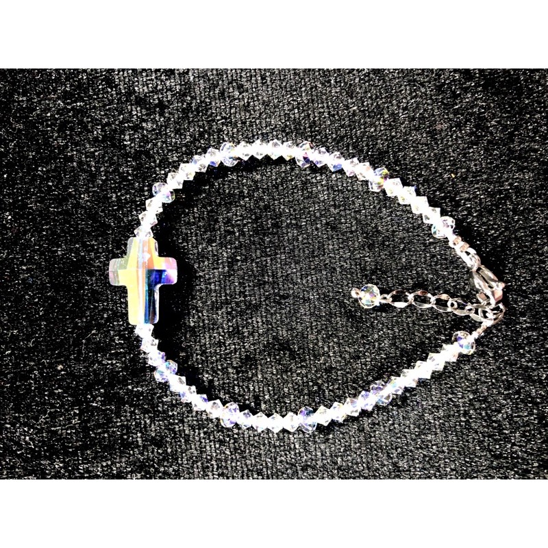 Vòng Tay Pha Lê Áo-Chuỗi 10 Kinh Bánh Cam 4ly