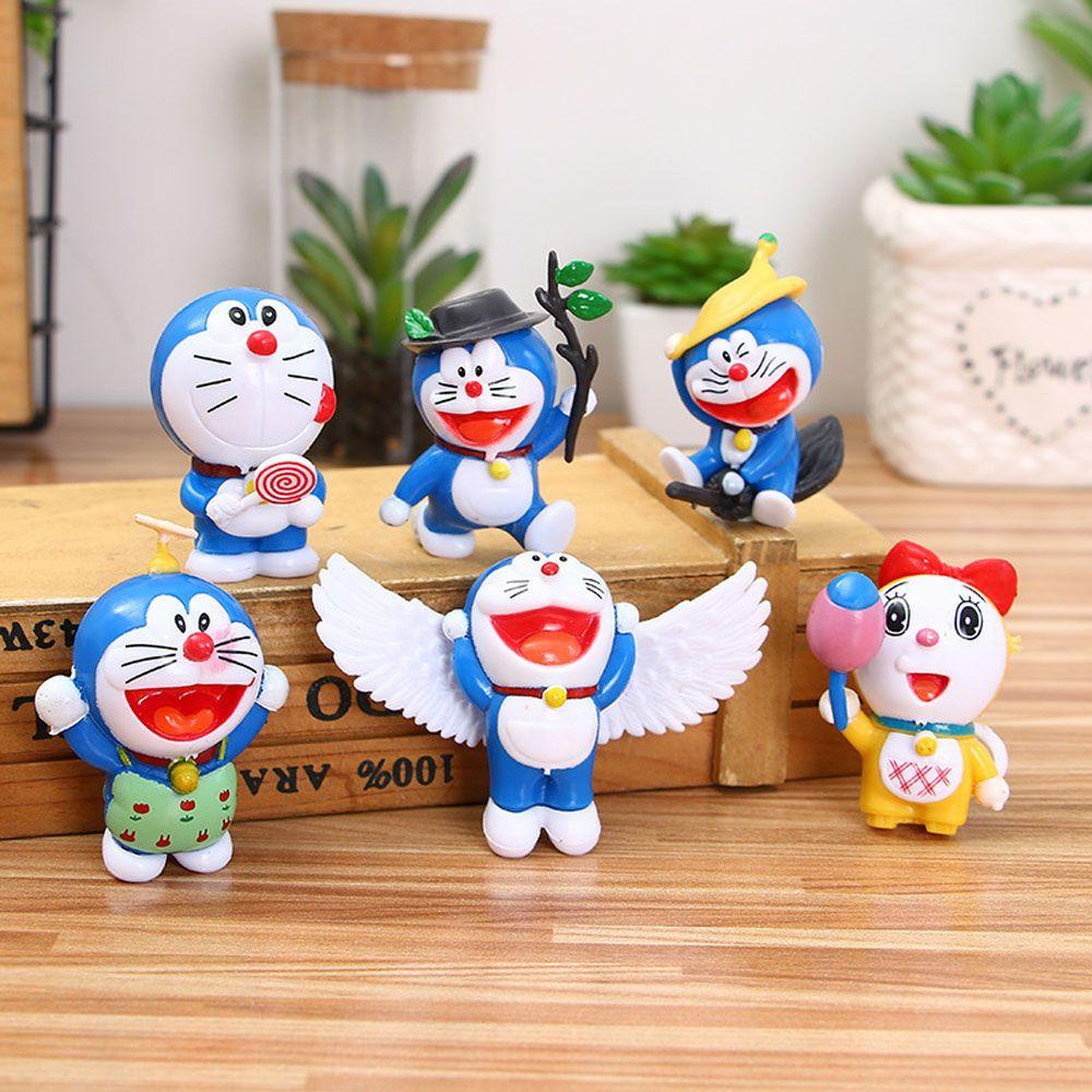 Bộ 6 Mô Hình Nhân Vật Phim Hoạt Hình Doraemon Bằng Pvc