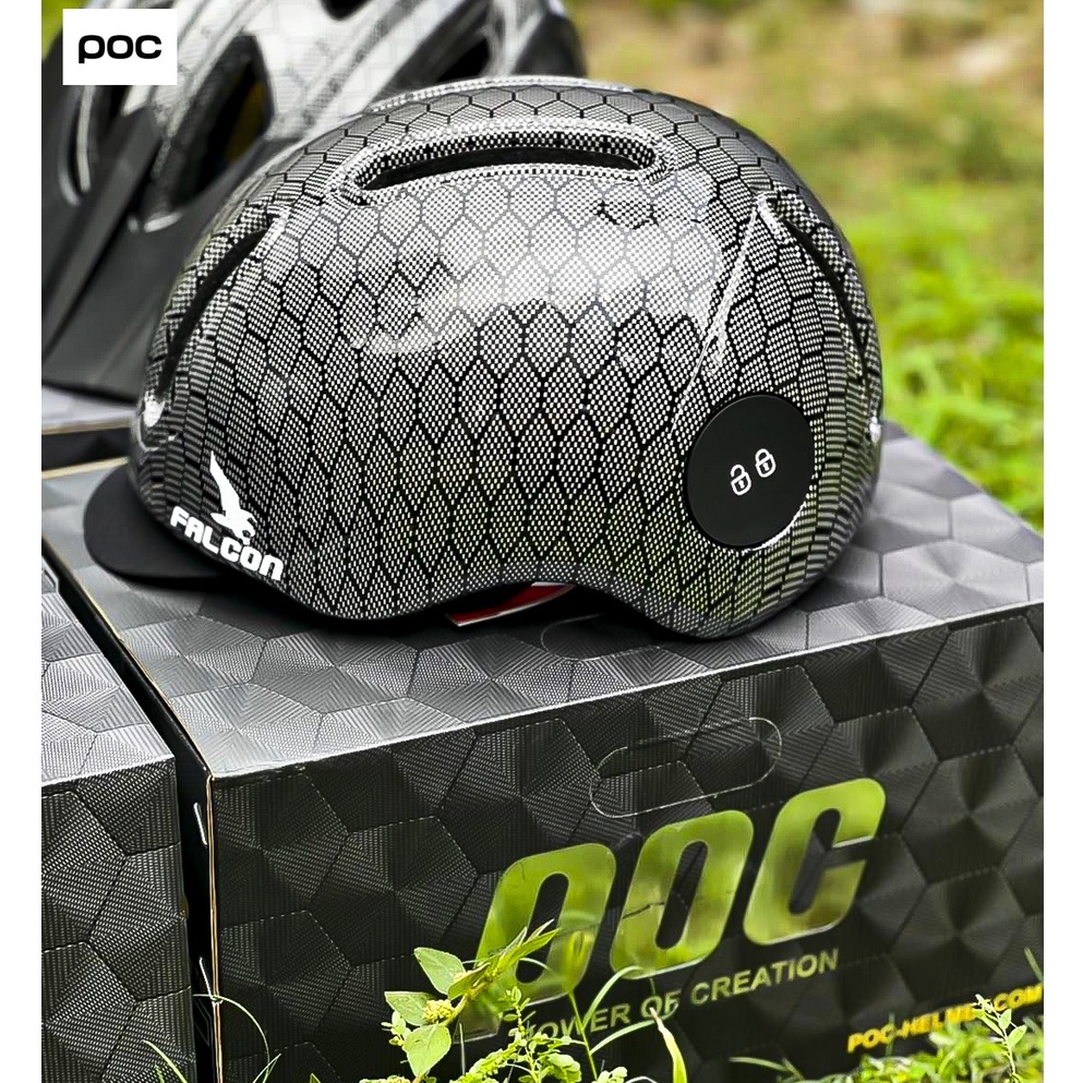 MŨ POC FALCON F05 MÀU CACBON TỔ ONG BÓNG CHÍNH HÃNG, BẢO HÀNH 12 THÁNG