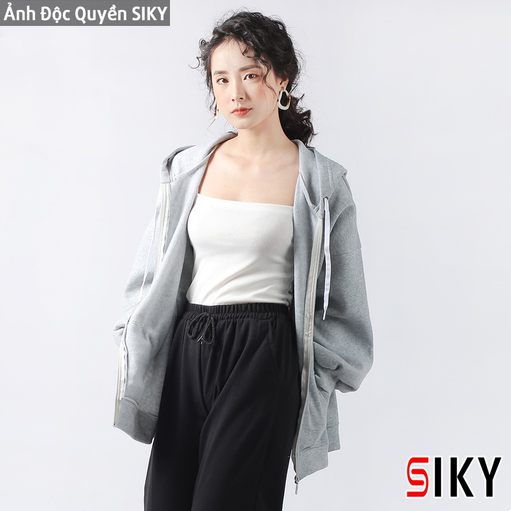 Áo khoác nỉ BASIC cao cấp, áo nỉ bông trơn -AK01