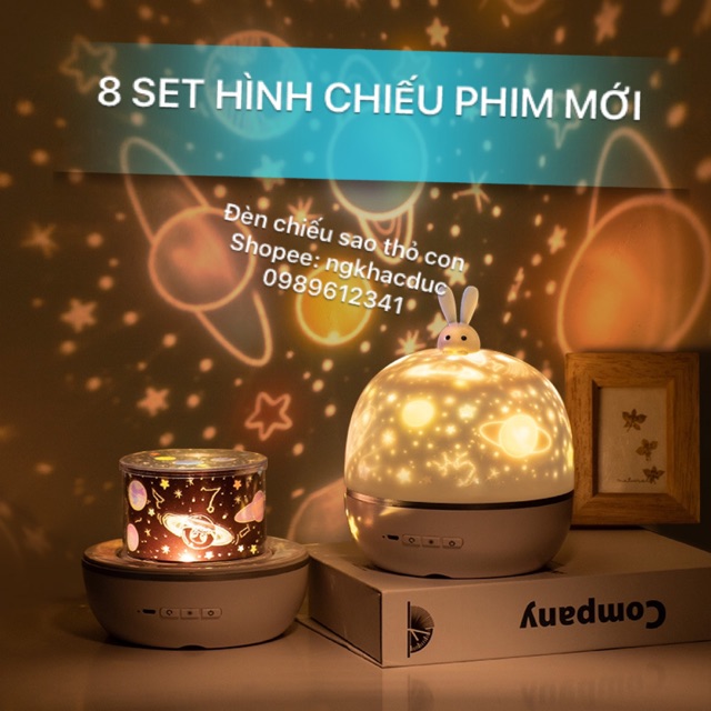 đèn ngủ chiếu sao thỏ 8 SET LOA BLUETOOTH, cổ tích, đại dương,sinh nhật,xoay tự động đèn led❤️FREESHIP🍀