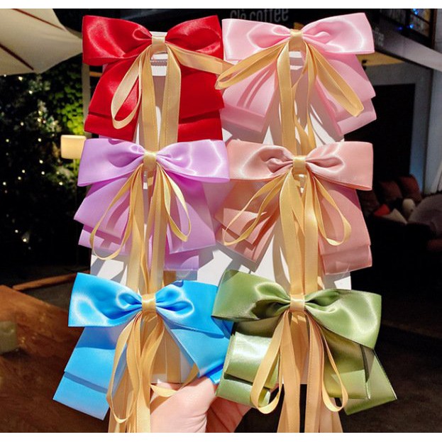 Nơ cài tóc bản to SONG SẮC bản lụa cài tóc nữ cosplay xinh xắn