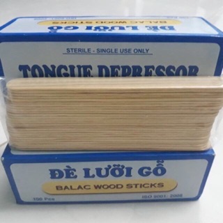 Que đè lưỡi gỗ hộp 100 que