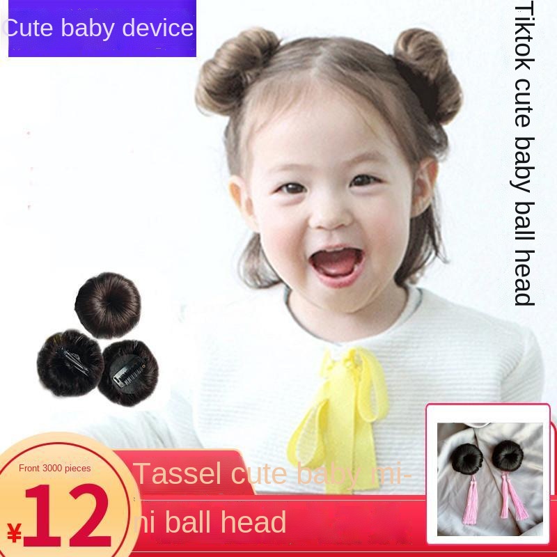 Kẹp Tóc Giả Đính Hoa Kiểu Hàn Quốc Dễ Thương Cho Bé Gái