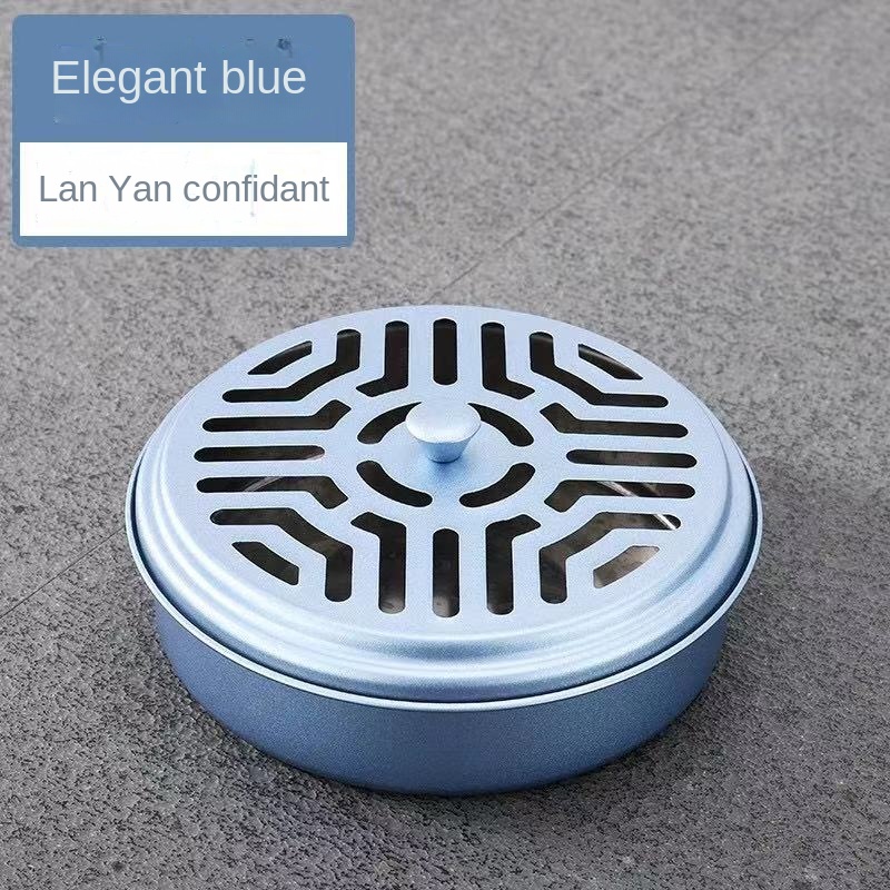 Hộp Đựng Nhang Muỗi Chống Cháy Bằng Thép Không Gỉ Có Nắp Đậy Tiện Dụng